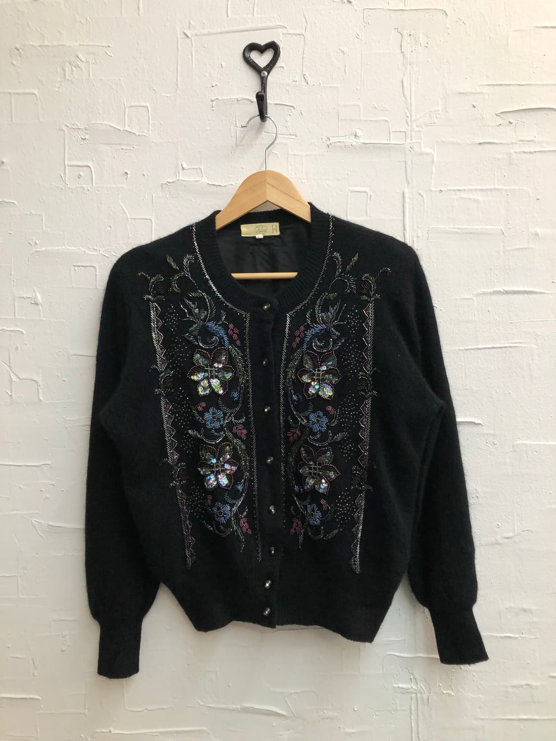 black shell beads cardigan 상품이미지3