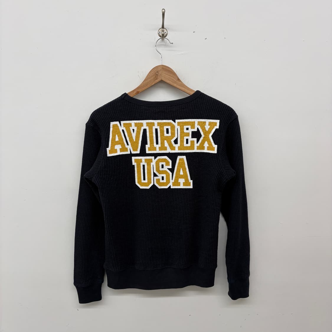 아비렉스 USA 와플 긴팔 티셔츠 네이비 남성S 상품이미지5