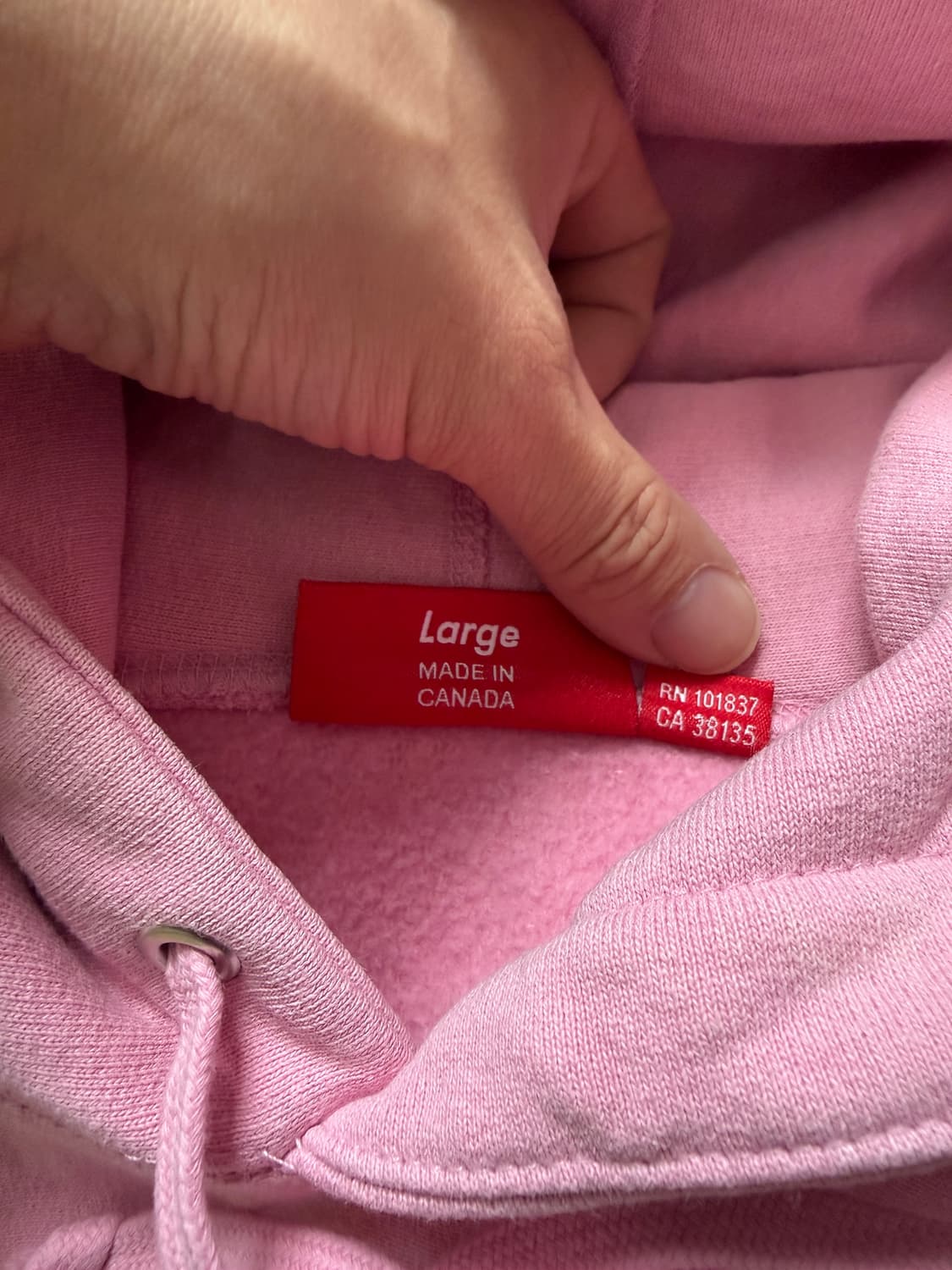 24fw 슈프림 박스로고 후드 L 더스티핑크 상품이미지3