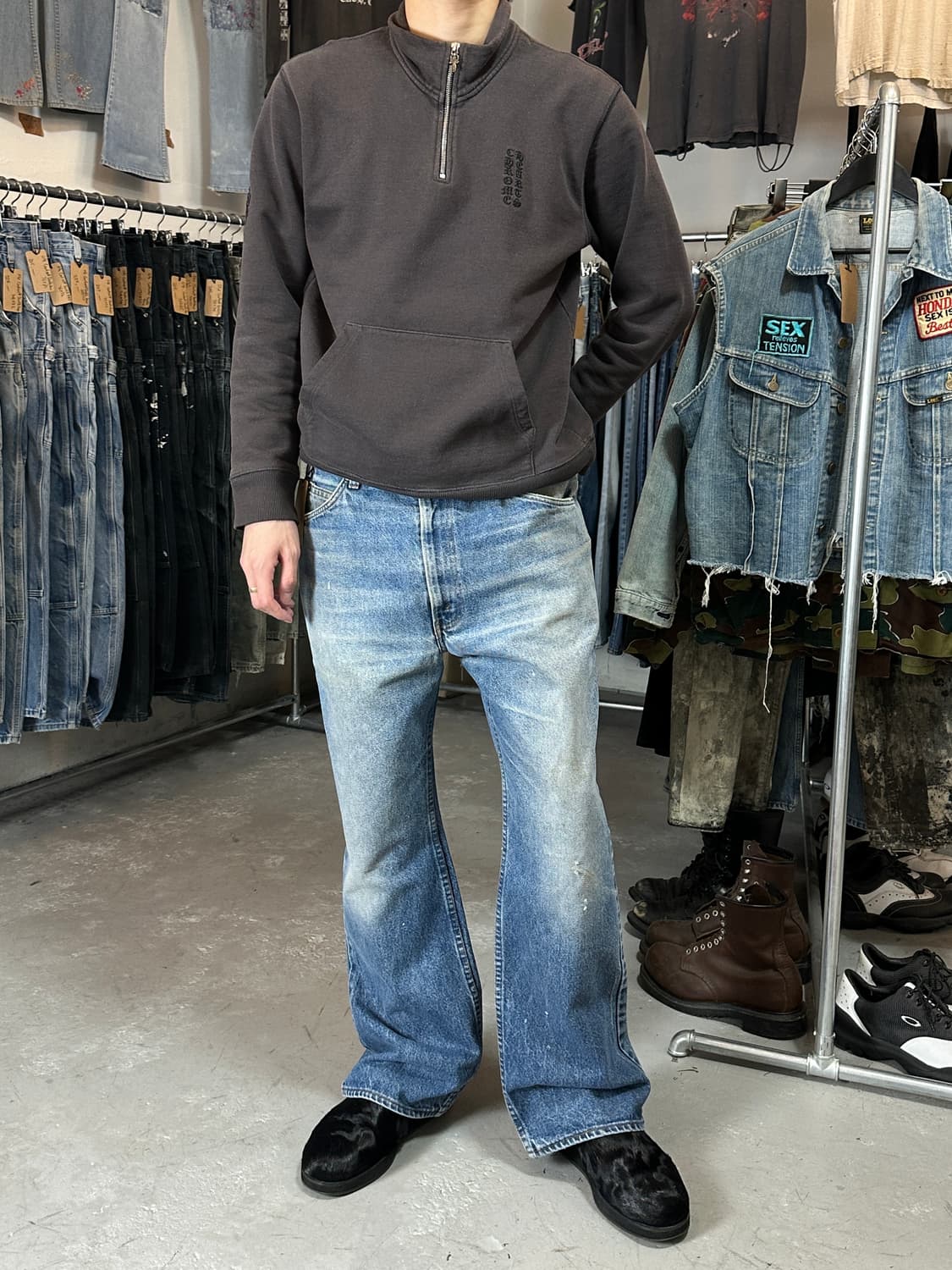 80's USA Made 빈티지 리바이스 517 오렌지탭 부츠컷 상품이미지4