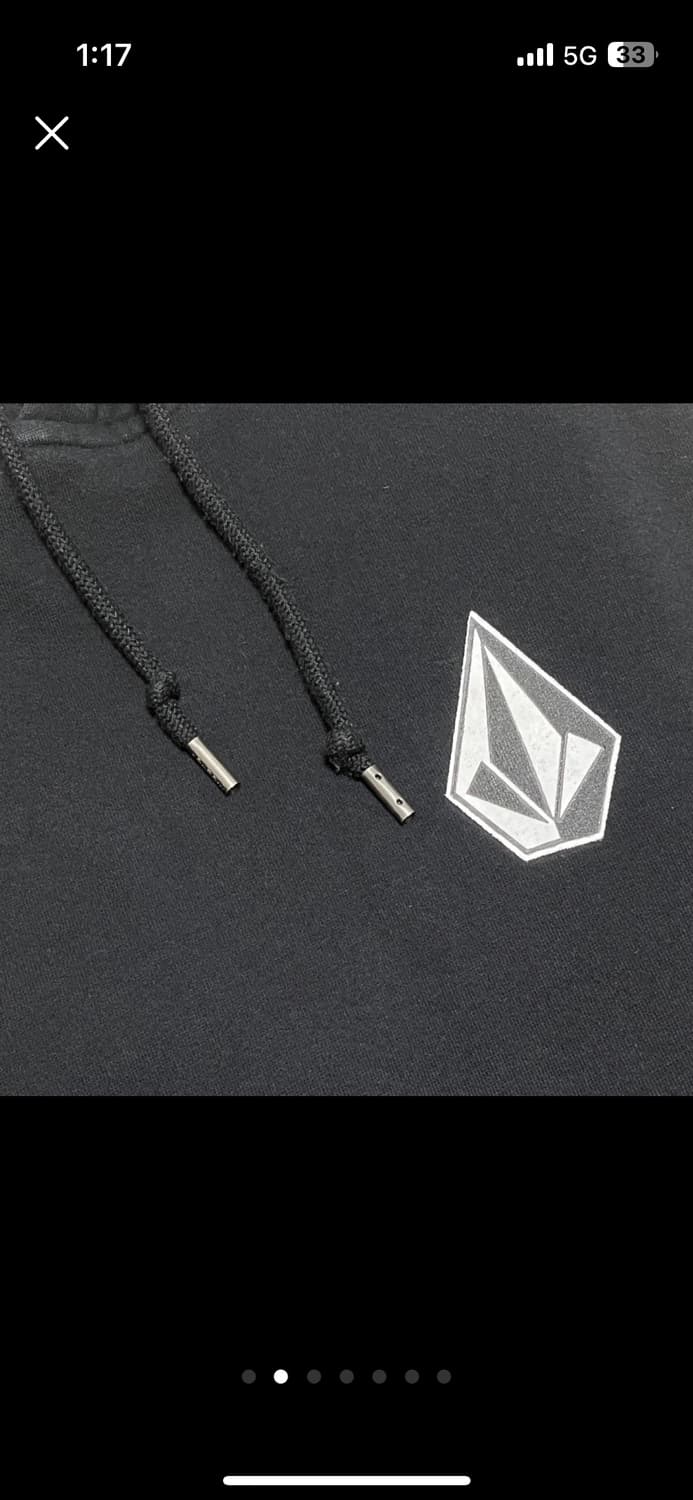 [VOLCOM] 블랙 로고 후드티 (XL) 상품이미지2