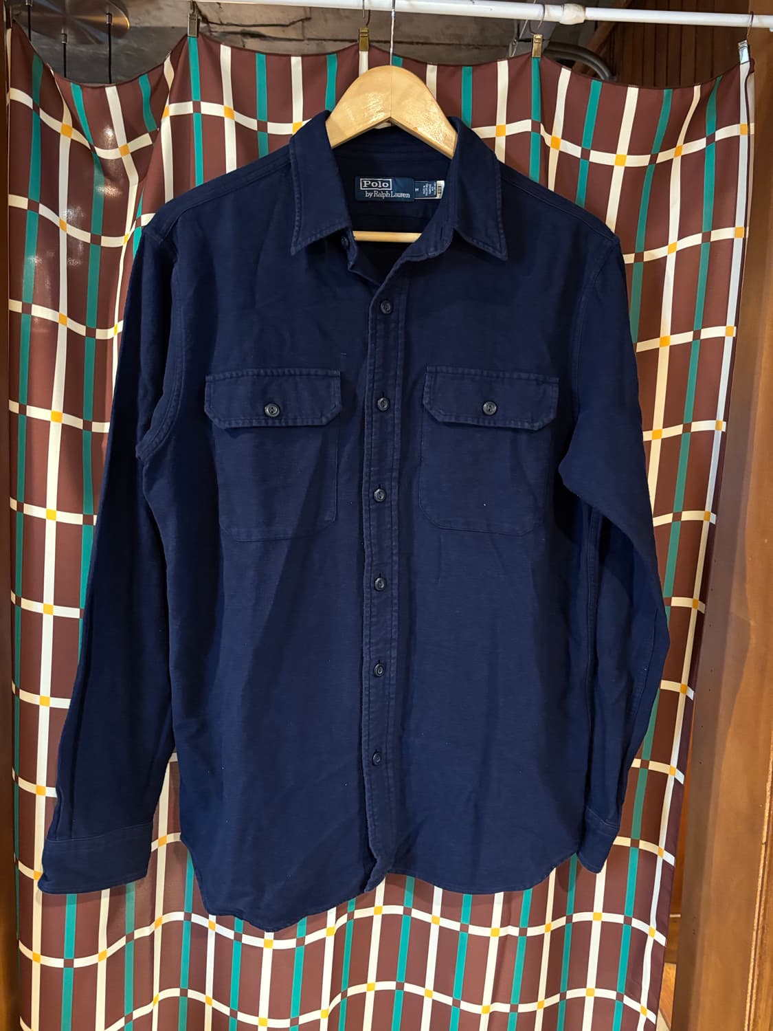 폴로 랄프로렌 샤모아 워크셔츠 네이비 상품이미지4