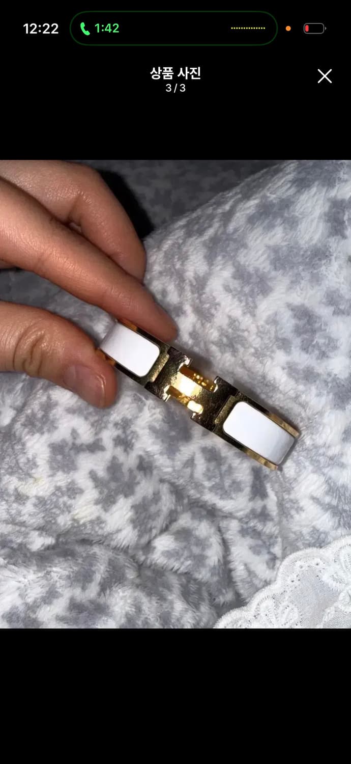 에르메스 클릭아슈 브레이슬릿 골드 하드웨어 블랑 상품이미지2