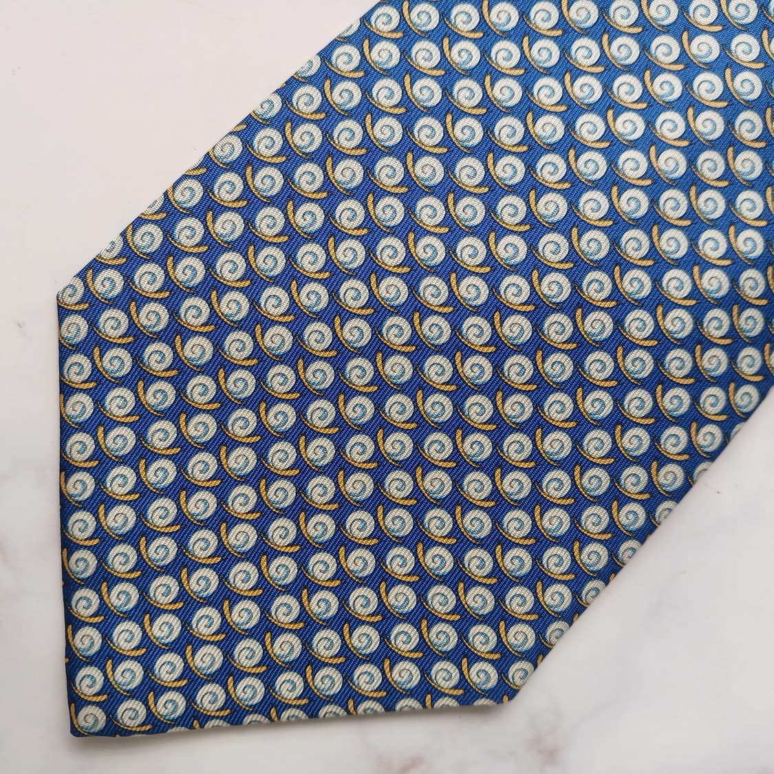 살바토레 페라가모 달팽이 모티브 넥타이 9.2cm S~A+등급 E930 상품이미지6