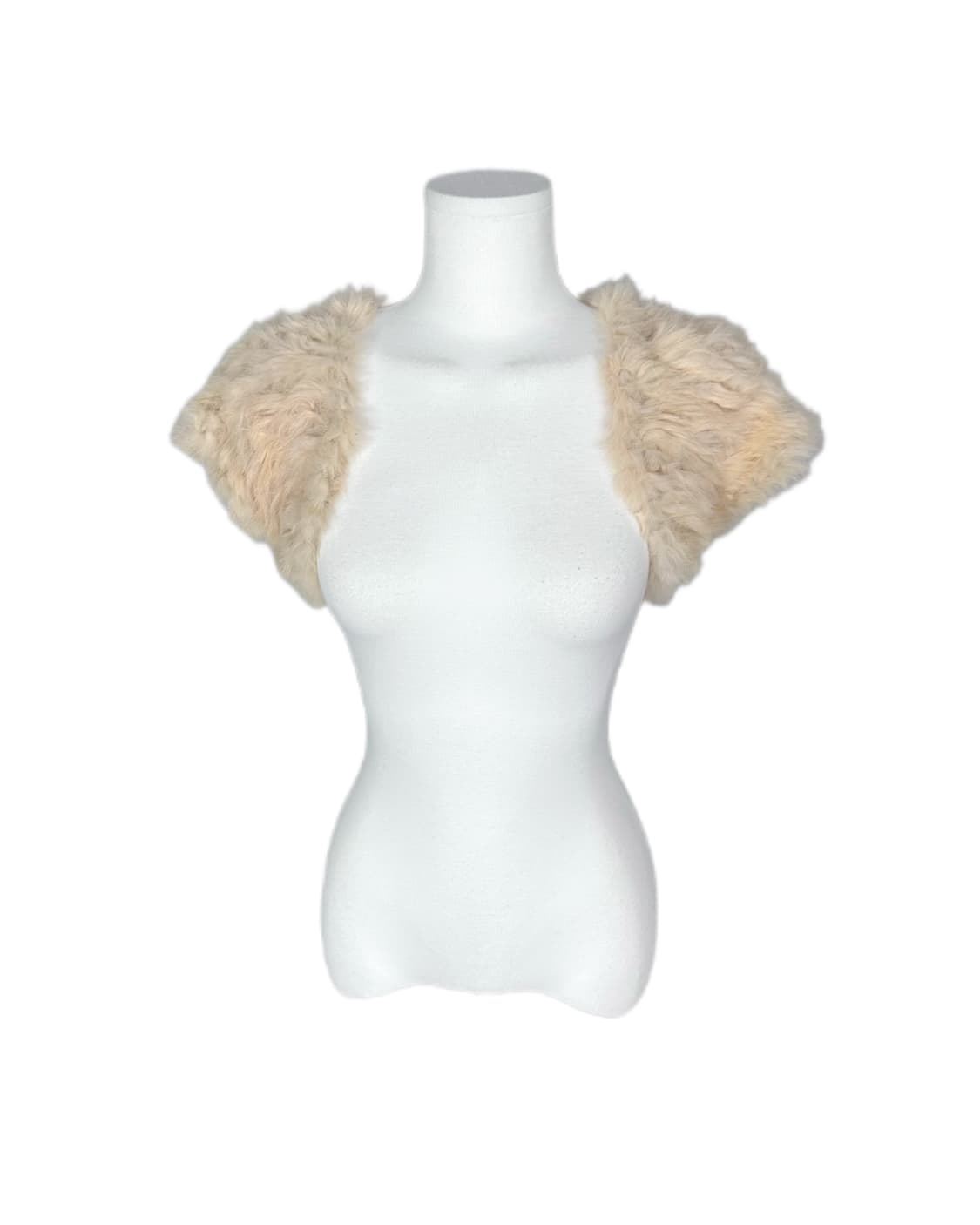 beige rabbit fur bolero 상품이미지2