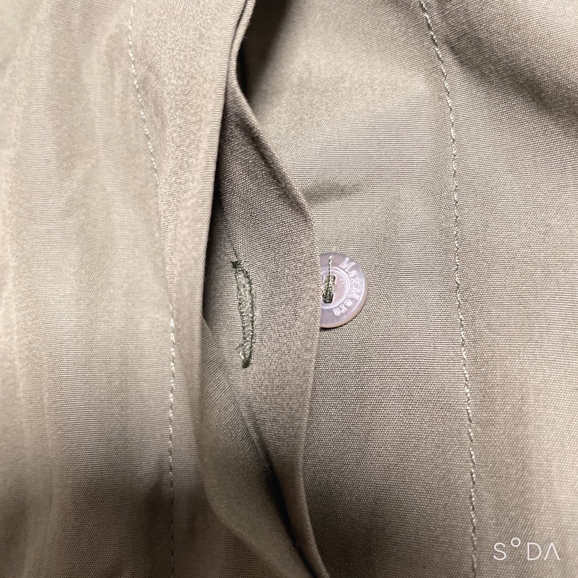 막스마라 셔츠형 플리츠 롱 원피스 카키 상품이미지8