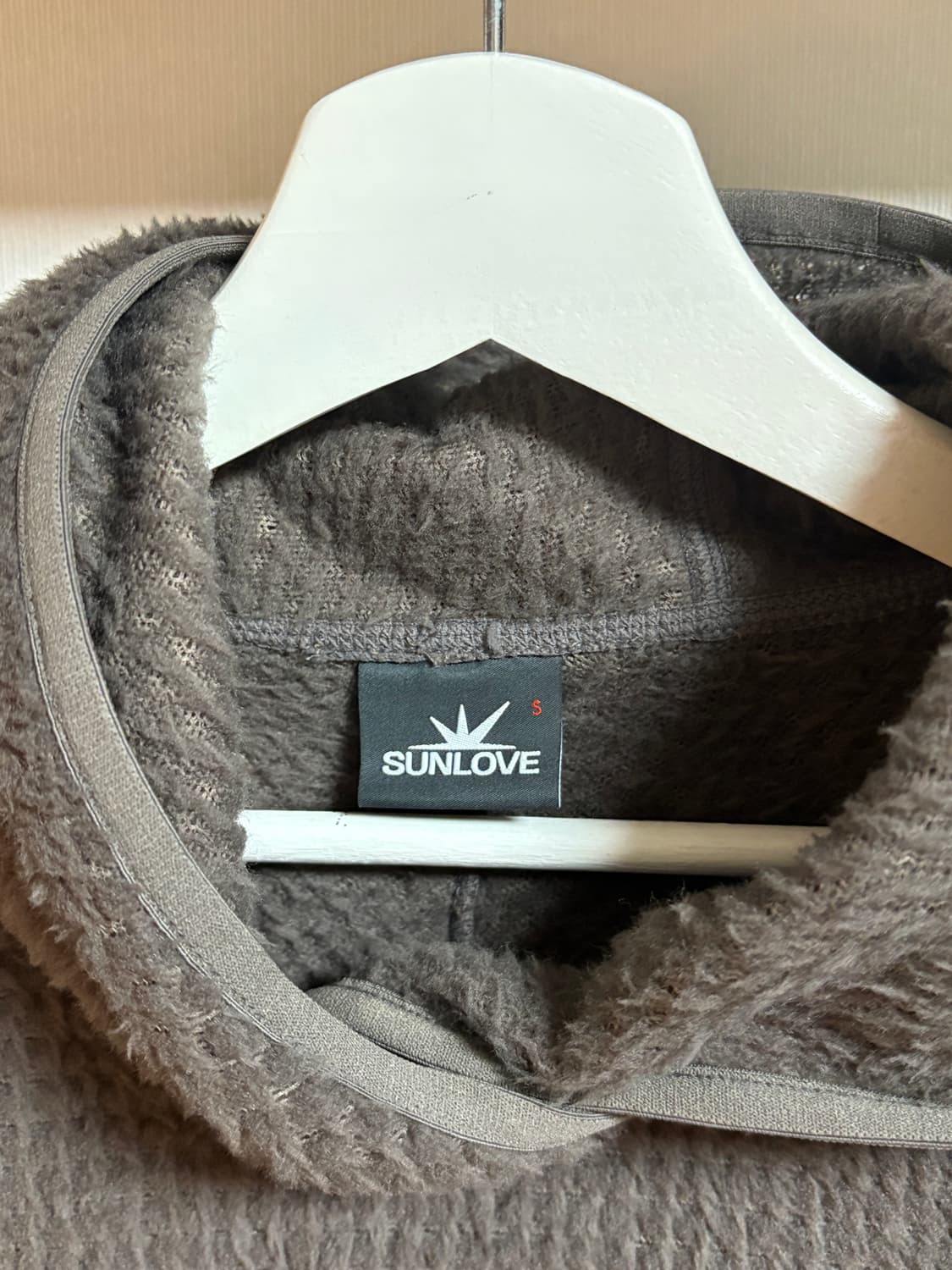 Sunlove 썬러브 폴라텍 후드티 브라운 상품이미지3