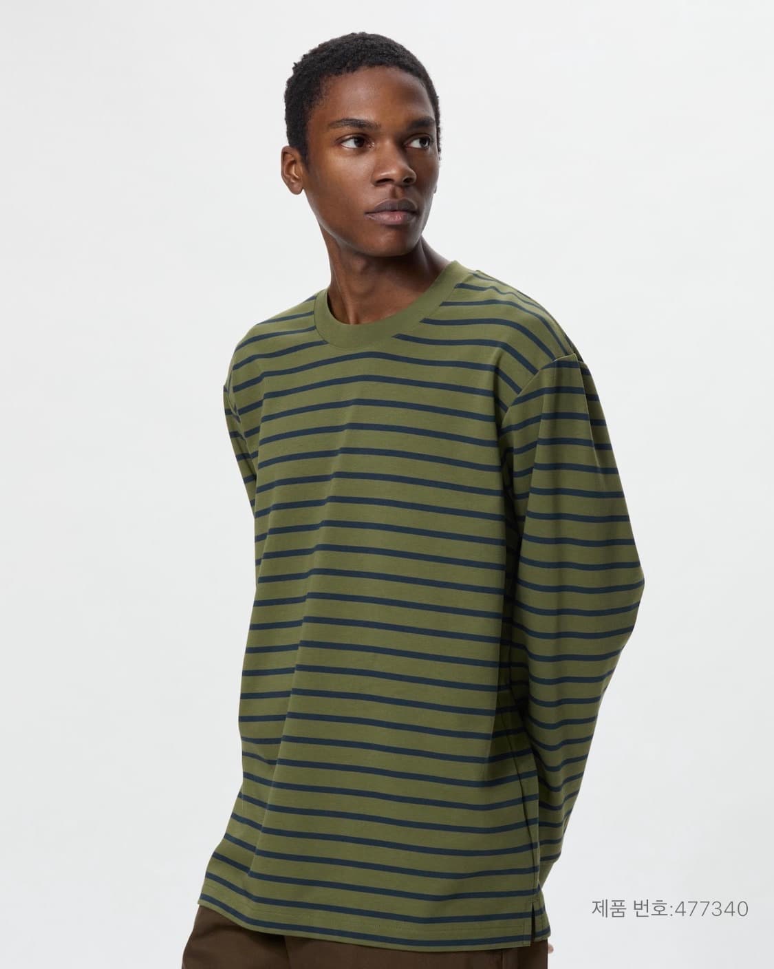 유니클로 AIRism코튼스트라이프T 2벌 상품이미지1