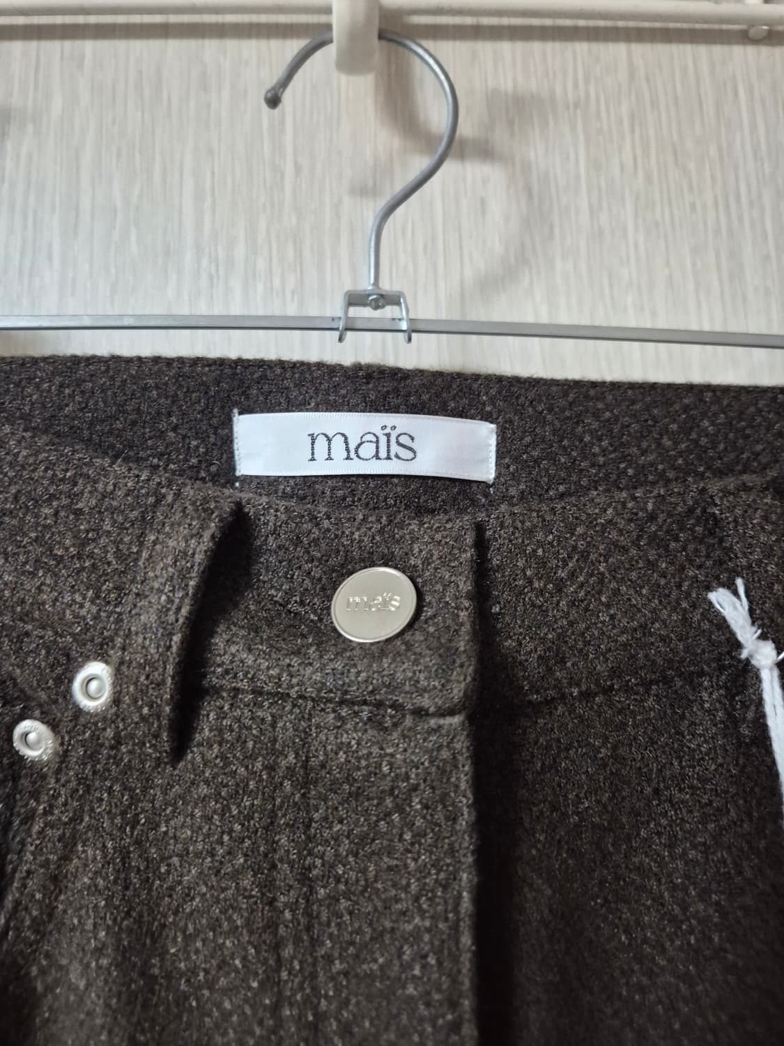 (새제품) 마이스 mais 와이드 울 팬츠 브라운 1 상품이미지4