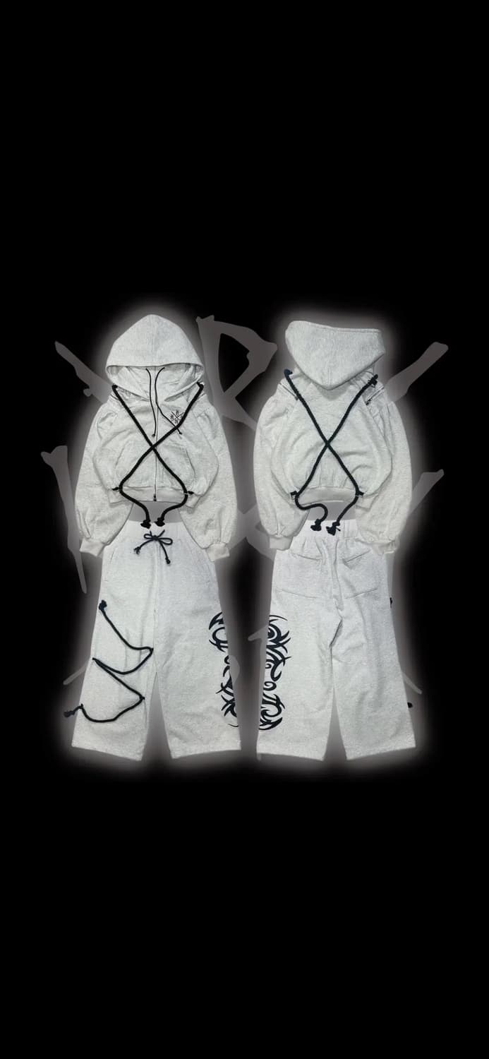 Kry clothing set up 셋업 펑크 지뢰계 빈티지 중성계 상품이미지1