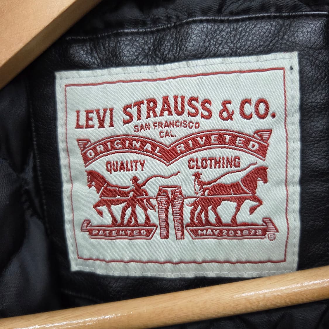 리바이스 후드 레더 자켓 블랙 남성 L 상품이미지6