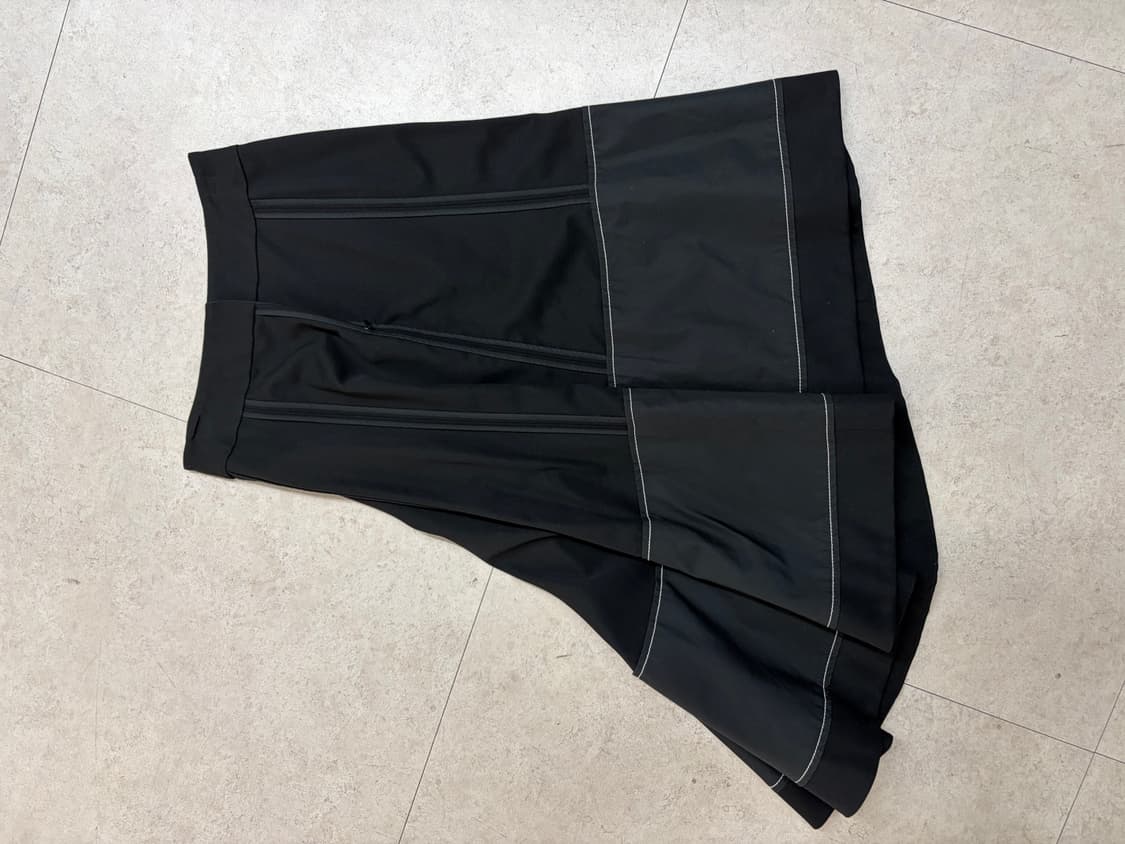 필립림 언발 배색 스커트  상품이미지2