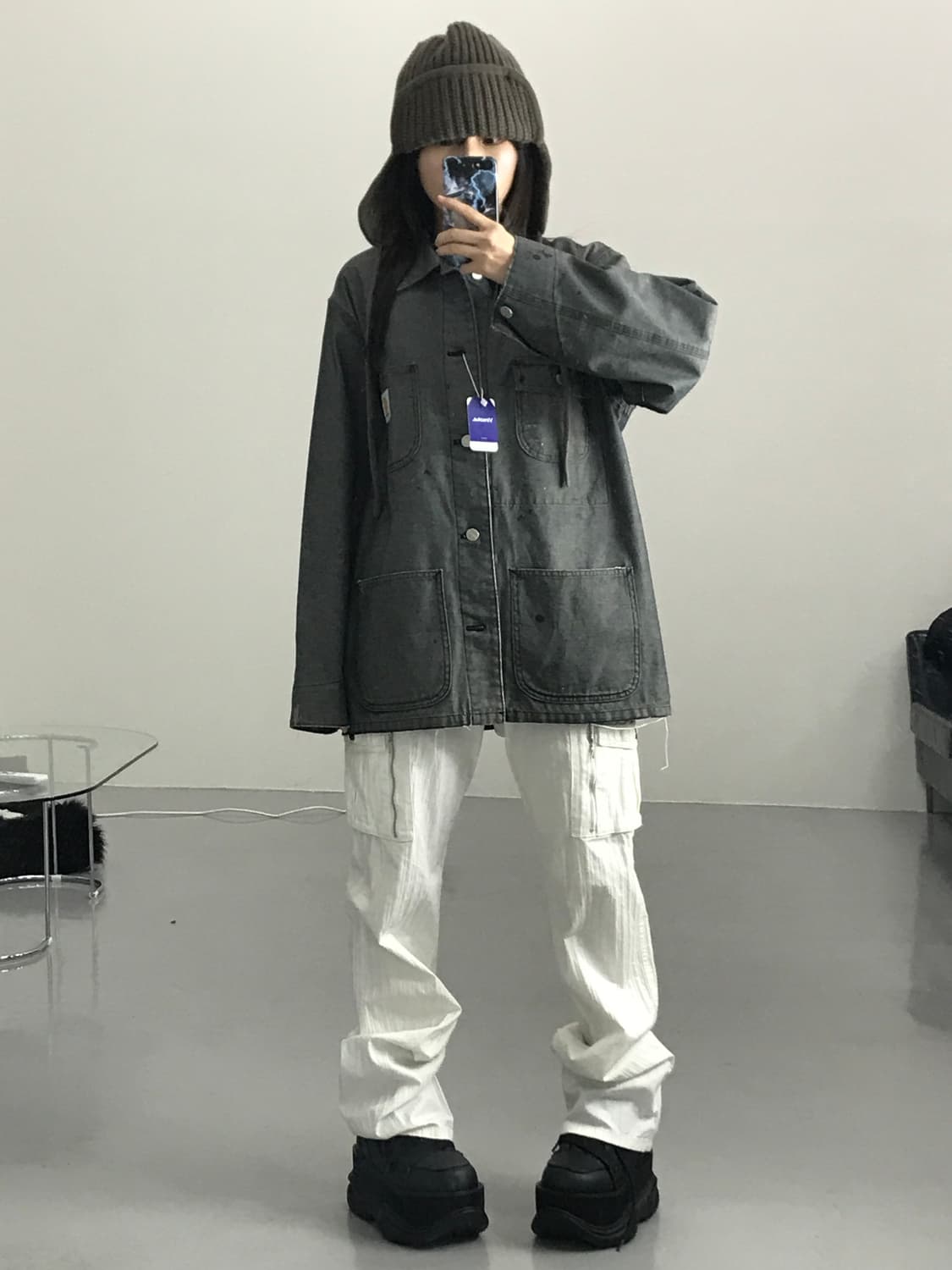 칼하트 데님 커버롤 자켓 상품이미지2