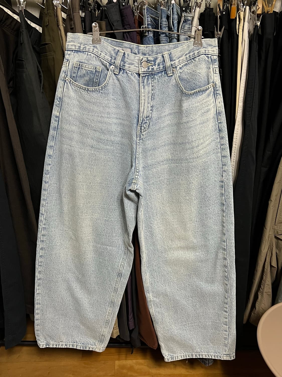 에잇세컨즈 연청 배기 데님 청바지 32 상품이미지4