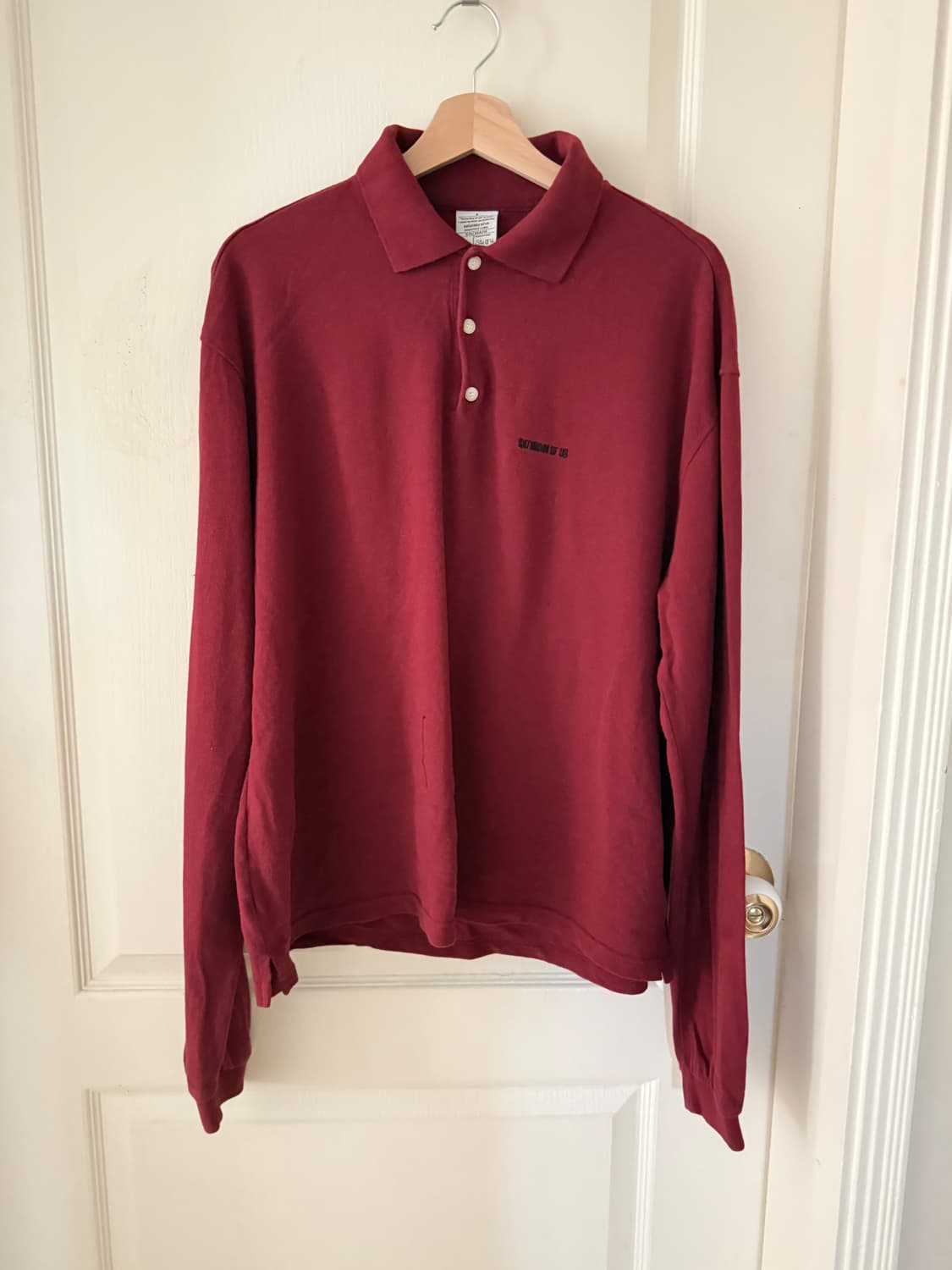 STU  PK 폴로 셔츠 버건디 긴팔 상품이미지1