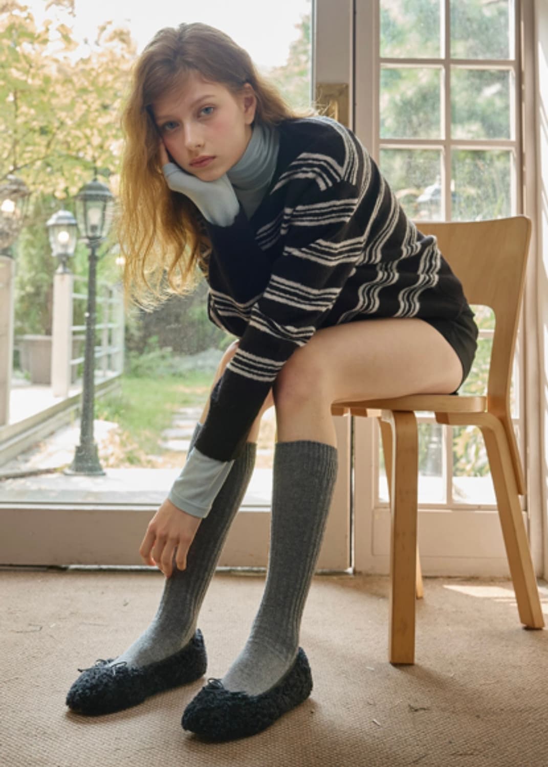 마크모크 앙뉴 퍼 플랫 블랙 230 새상품 상품이미지2