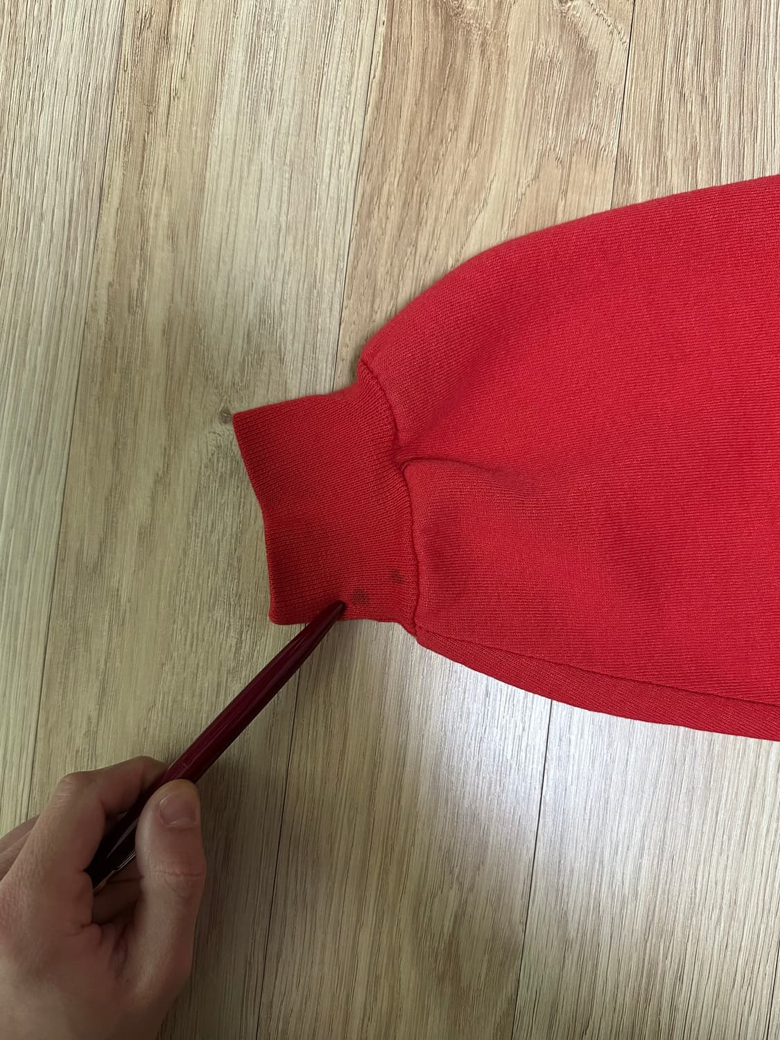 90s 빈티지 러셀 후드 레드 L USA 상품이미지7