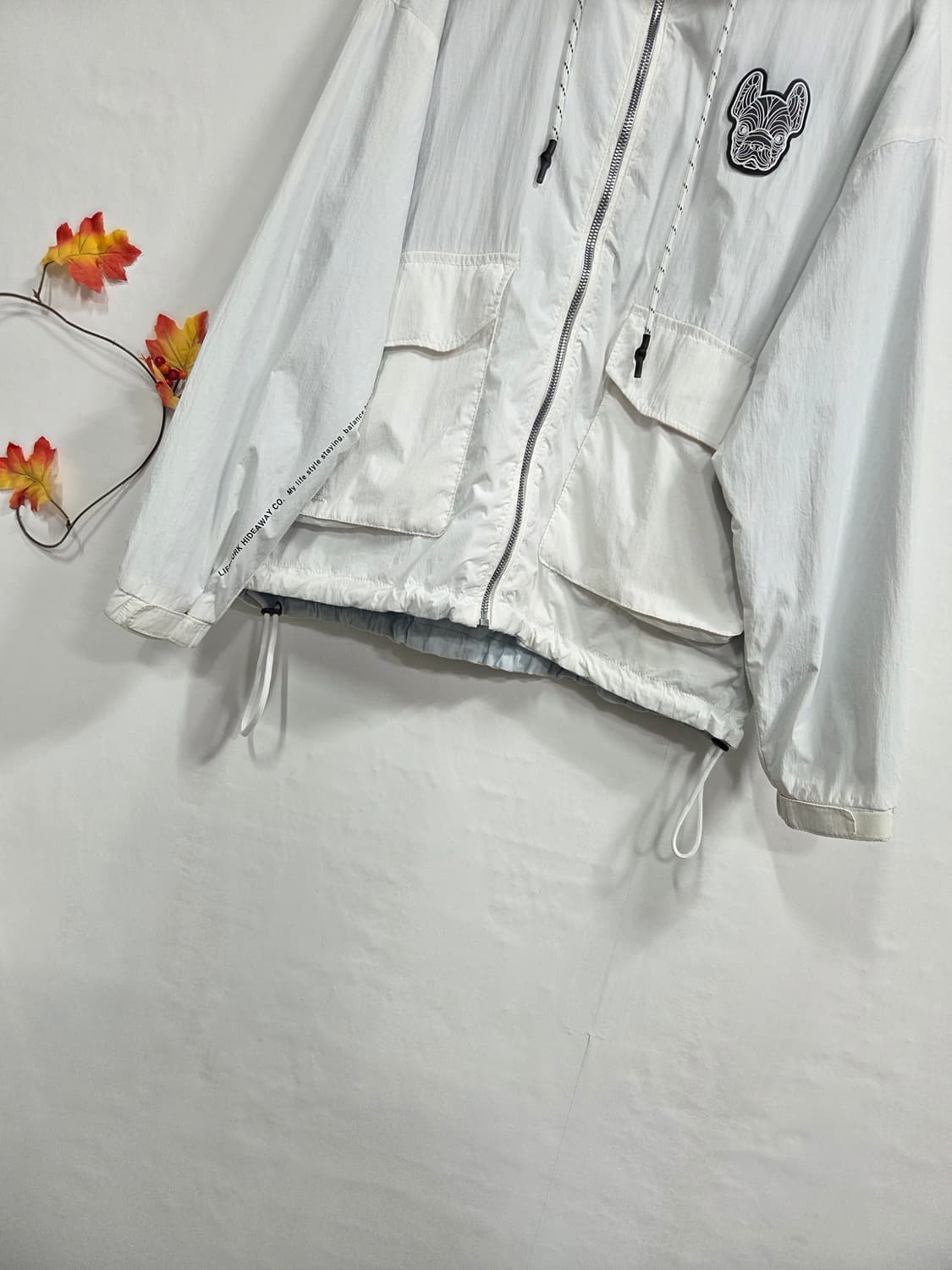 라이프워크 프렌치불독 후드집업 화이트 F 상품이미지3