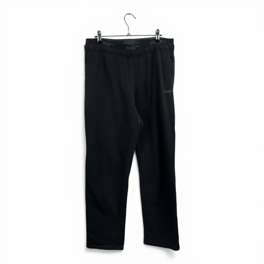 (110) 푸마 트레이닝 스트레이트 밴딩 팬츠 블랙 상품이미지1