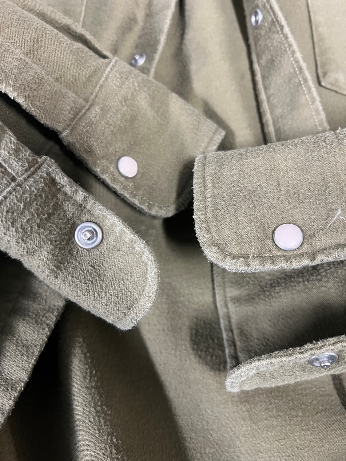 WYTHE 위스 와이즈 플리스 셔츠 L 카키 상품이미지5