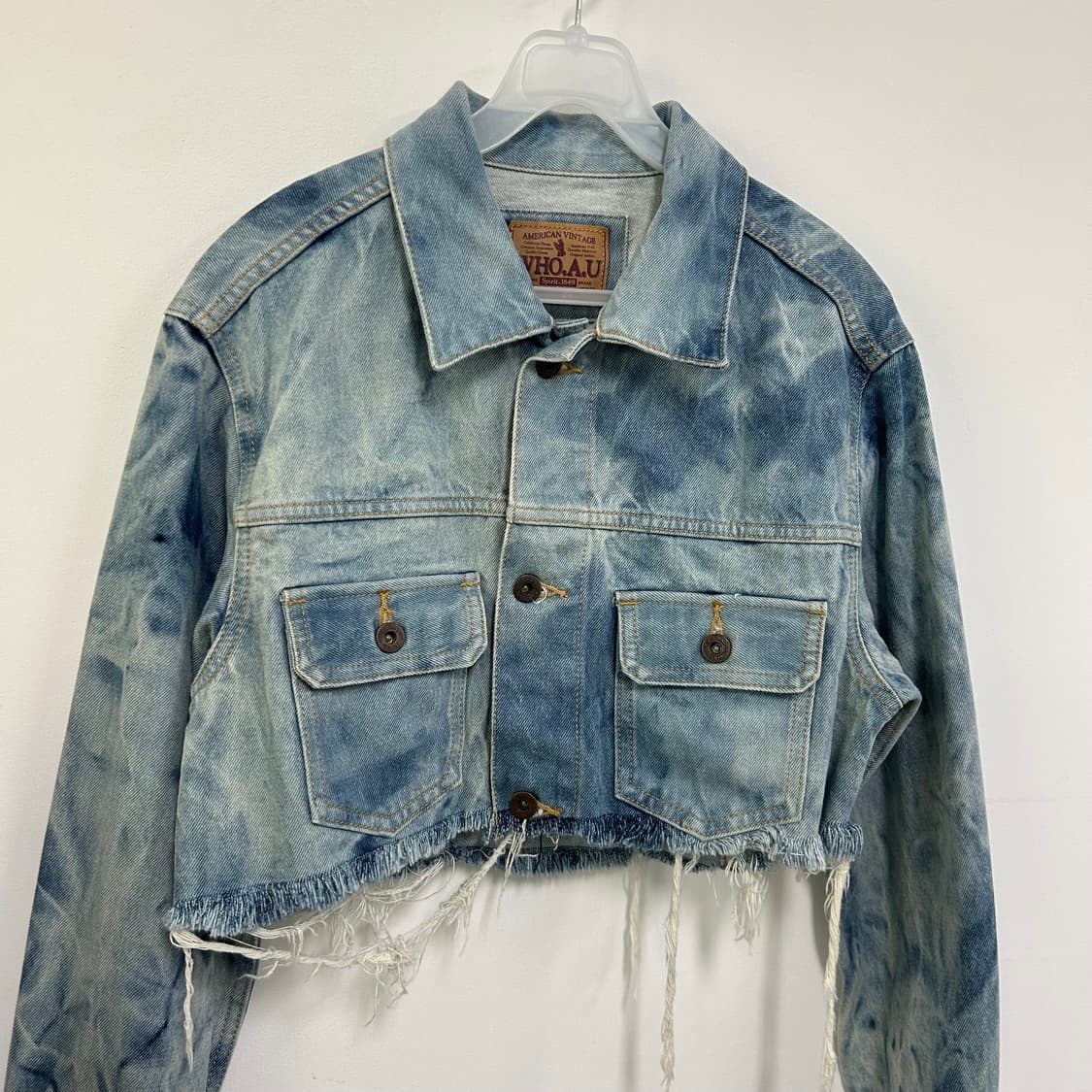 후아유 커스텀 크롭 청자켓[689] 상품이미지4