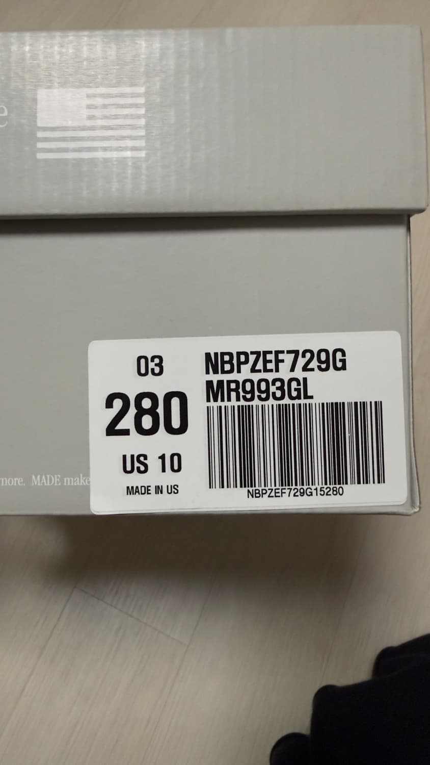 뉴발란스 993 MADE IN USA 그레이 사이즈 280 풀박스 상품이미지7