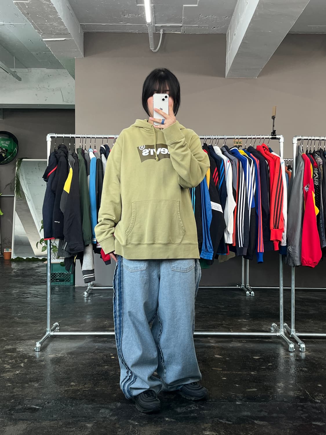 LEVI'S 로고 프린팅 후드 티셔츠 상품이미지1