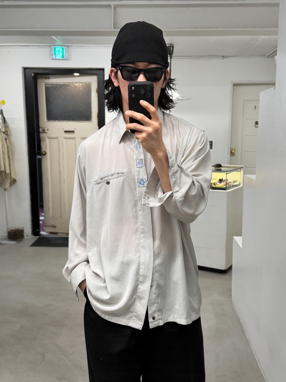 90s 발렌시아가 레이온 셔츠 상품이미지4