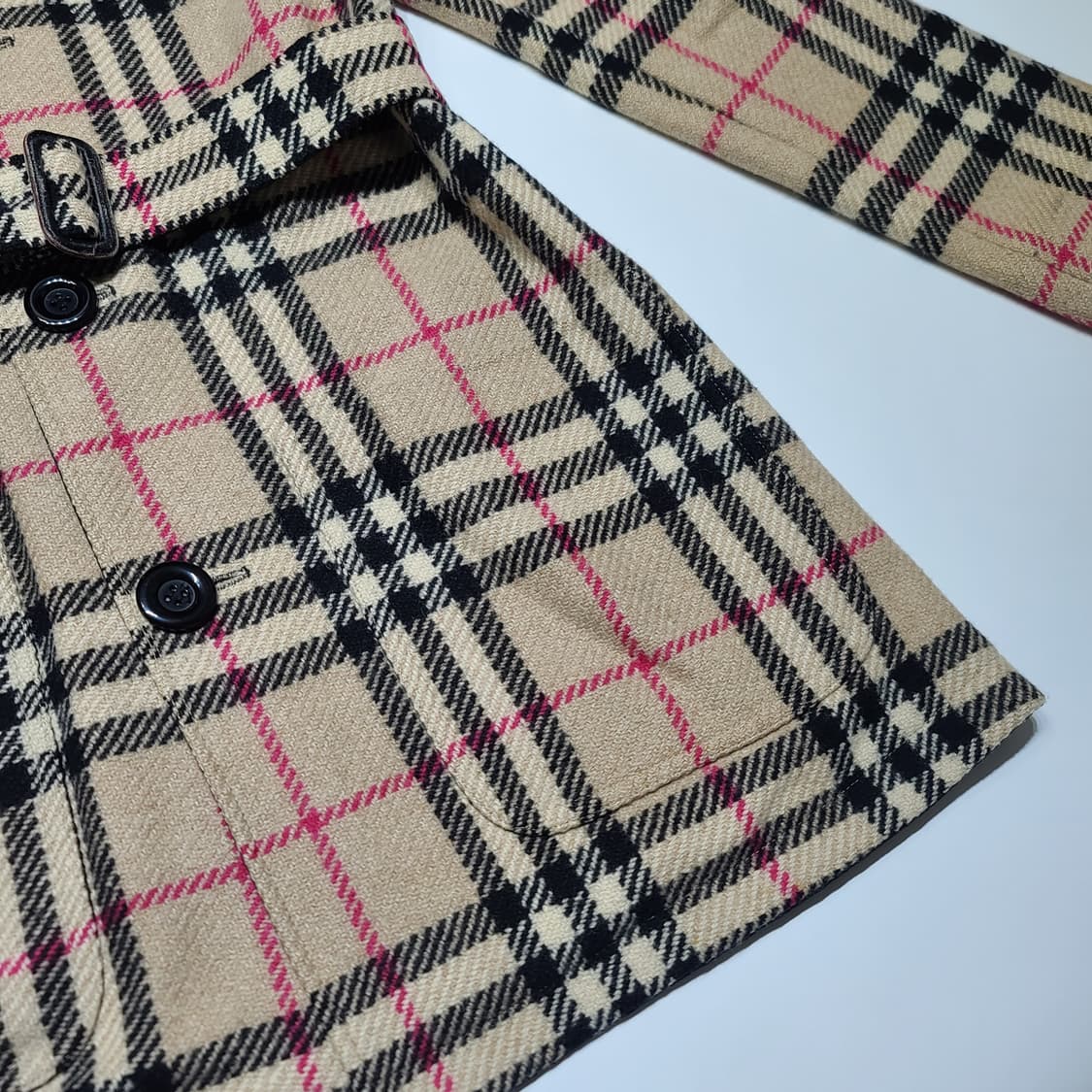 버버리 노바체크 리버시블 벨티드 자켓[S~M] 상품이미지4