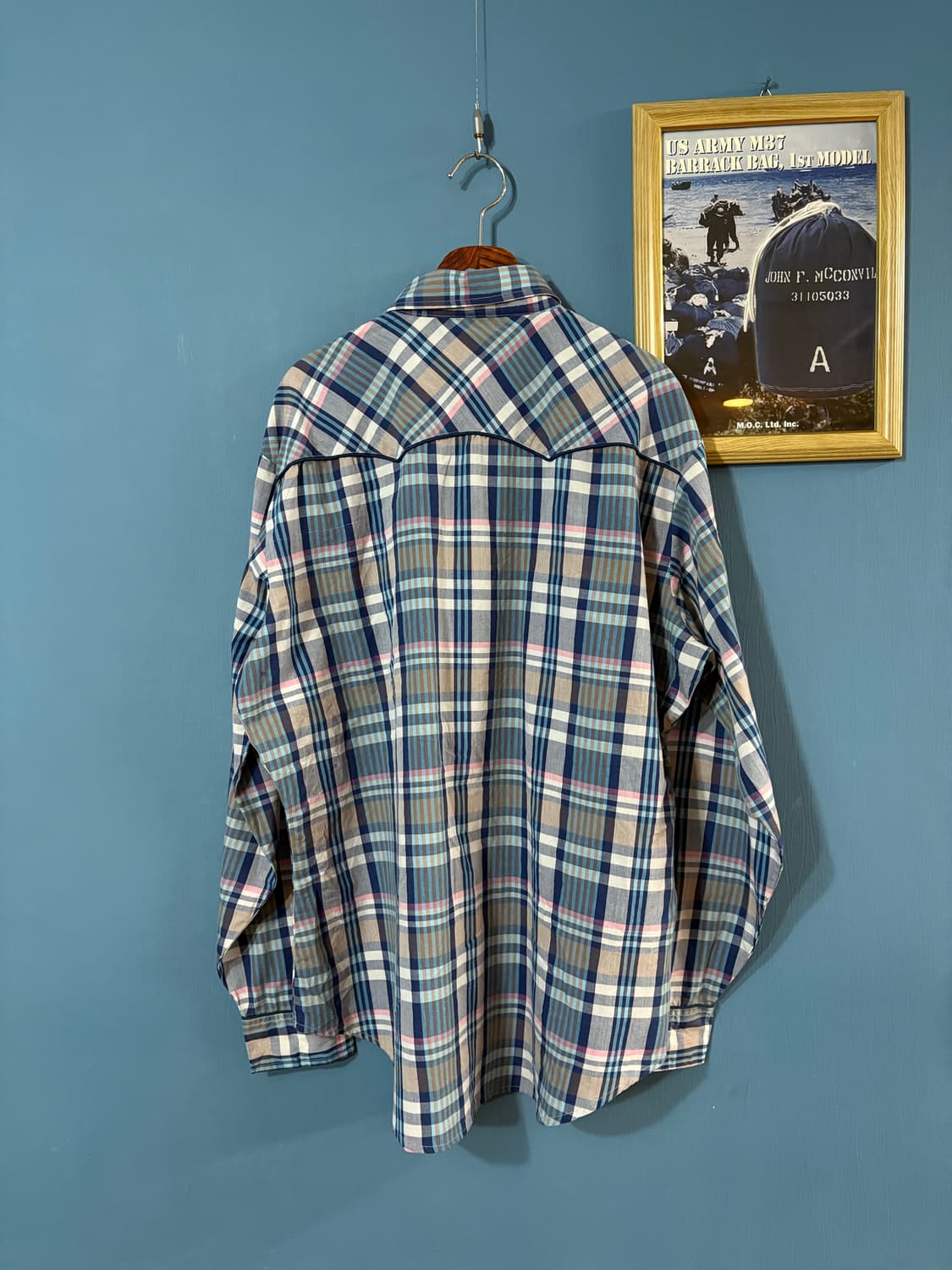 80‘s Levis Check Western  shirt. 상품이미지10
