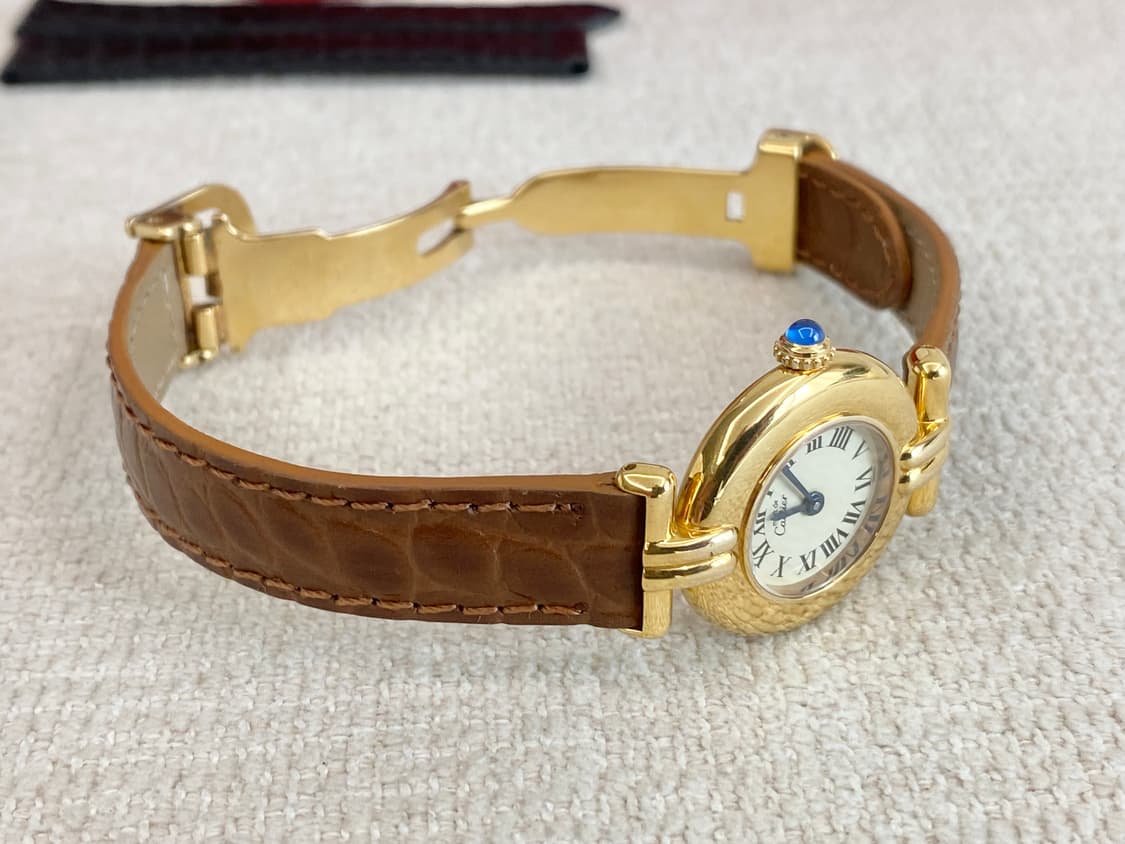 까르띠에 머스트 꼴리제드 24mm 쿼츠 여성용 금장 실버 상품이미지5