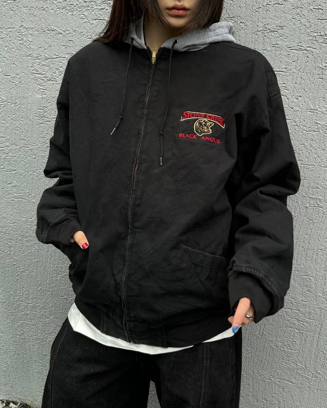 90s vintage Stone Creek Hooded Jacket 상품이미지2