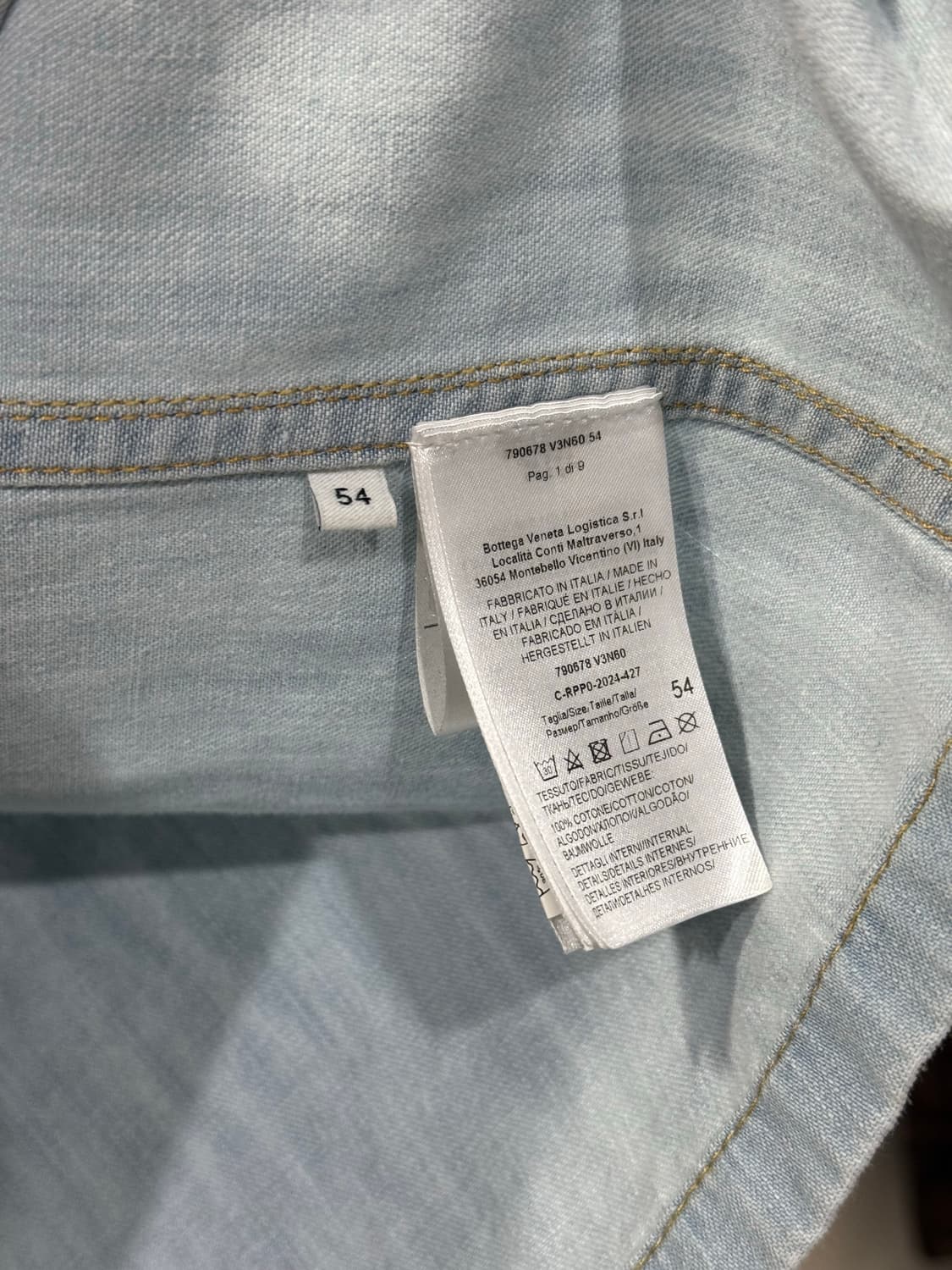 BOTTEGA VENETA —Light Denim Collar Shirt 상품이미지5