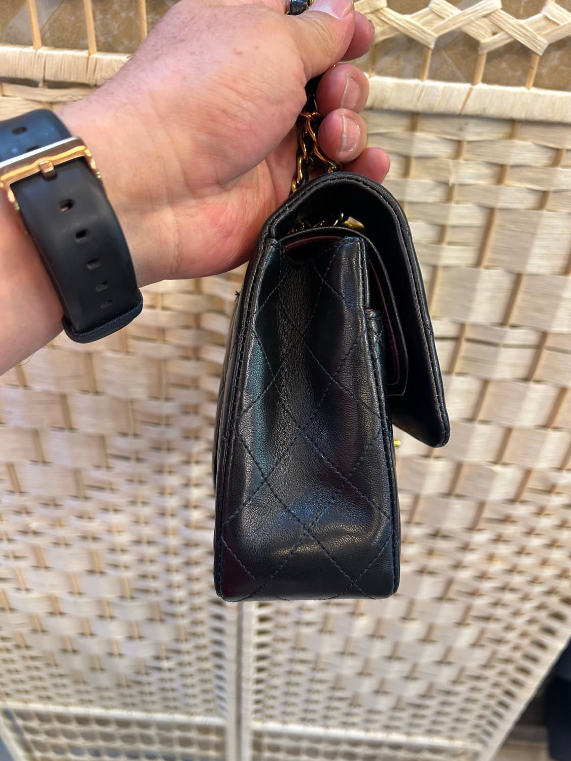 정품 샤넬 빈티지 램스킨 클래식 백 팝니다 상품이미지8