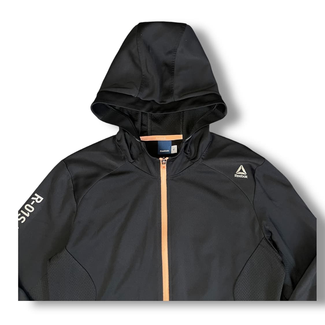 리복 블랙 후드 져지 트랙탑 XL 상품이미지3