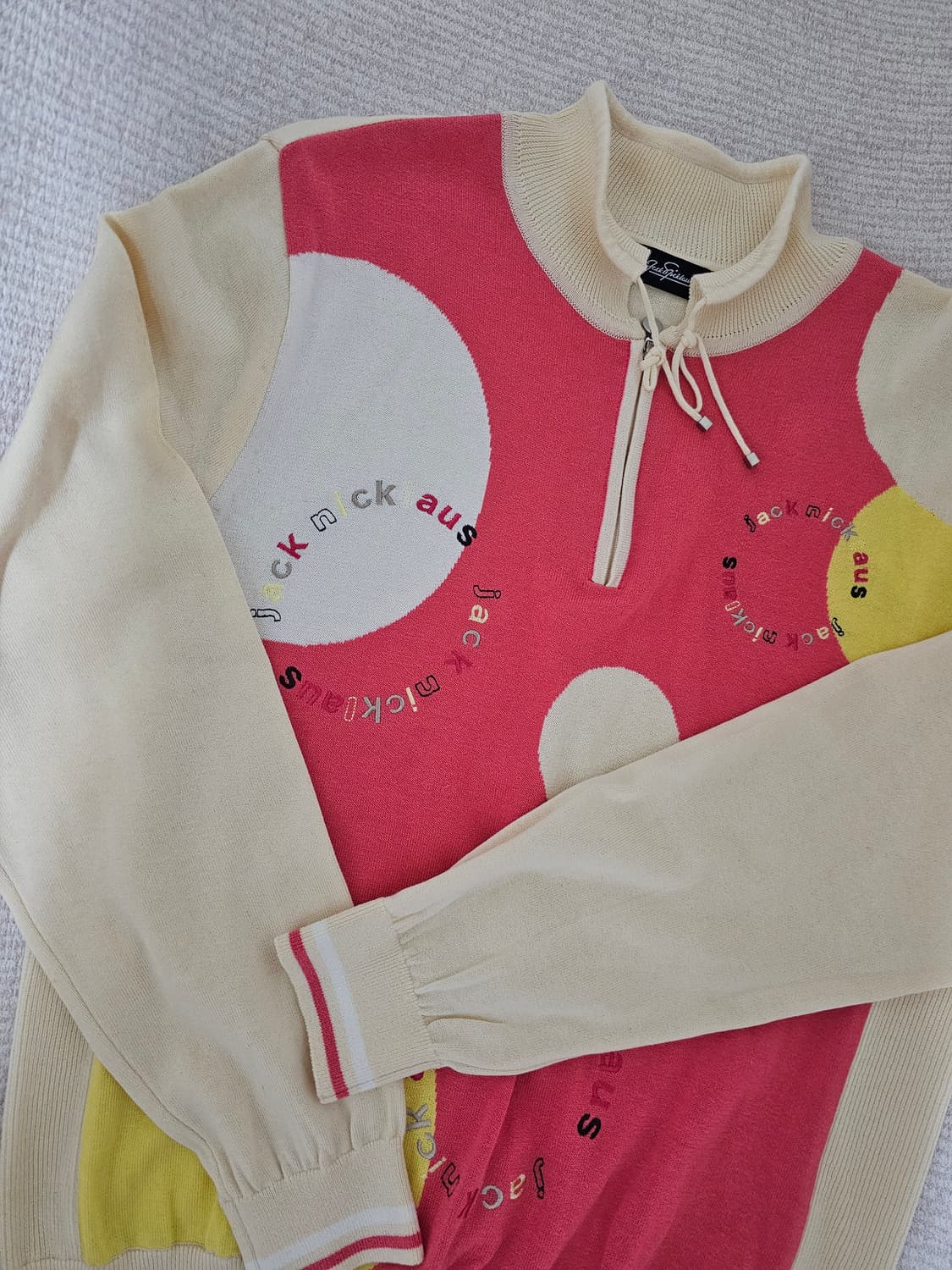 잭니클라우스  배색 남성 니트  100. 상태굿 상품이미지4