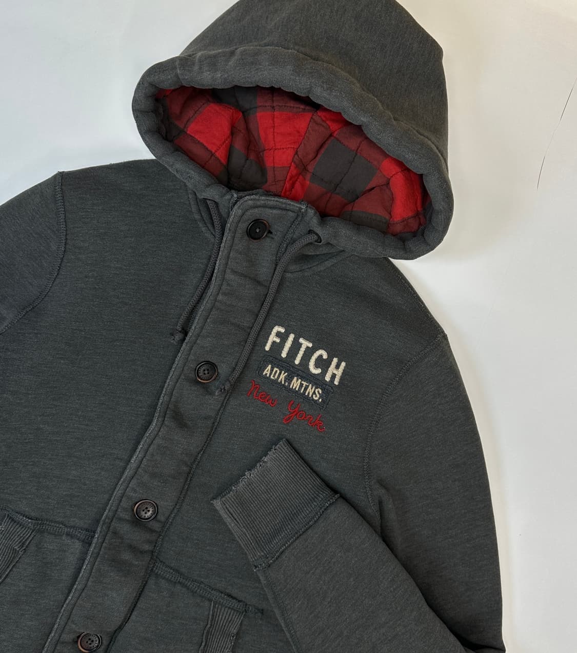 아베크롬비 커팅데미지 버튼 후드자켓 상품이미지1