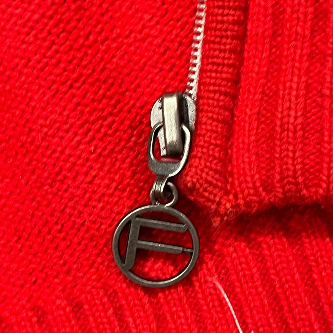 후부 레드 블랙 니트 집업  상품이미지7