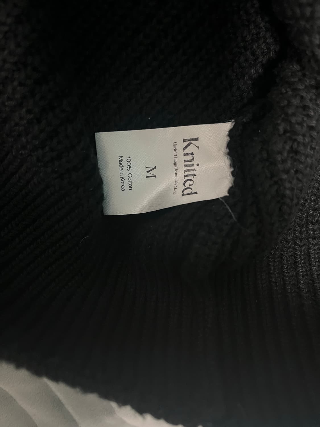 Knitted 블랙 하프집업 니트 상품이미지2