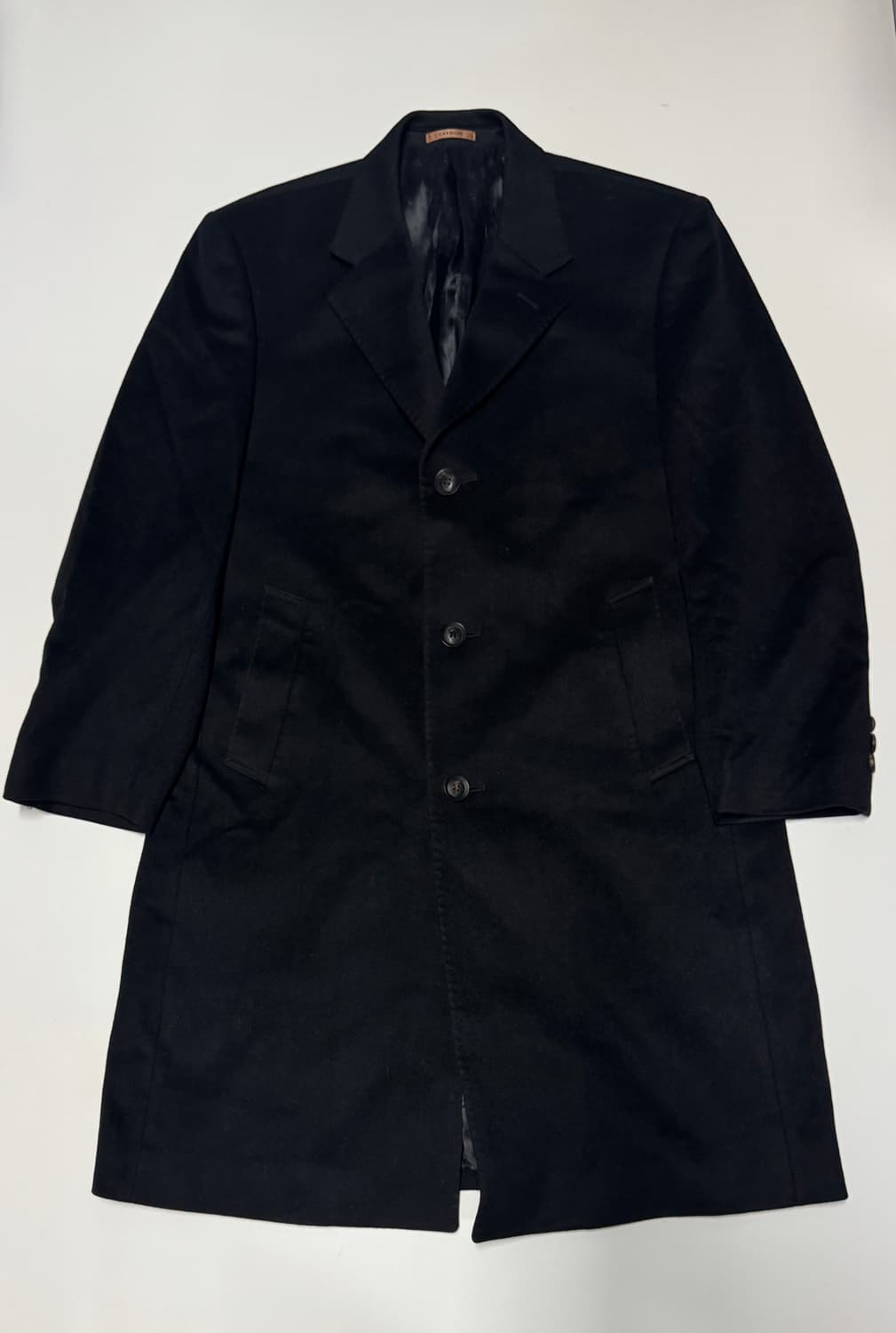 갤럭시 울 캐시미어 100% 미니멀 블랙 코트 L 상품이미지1