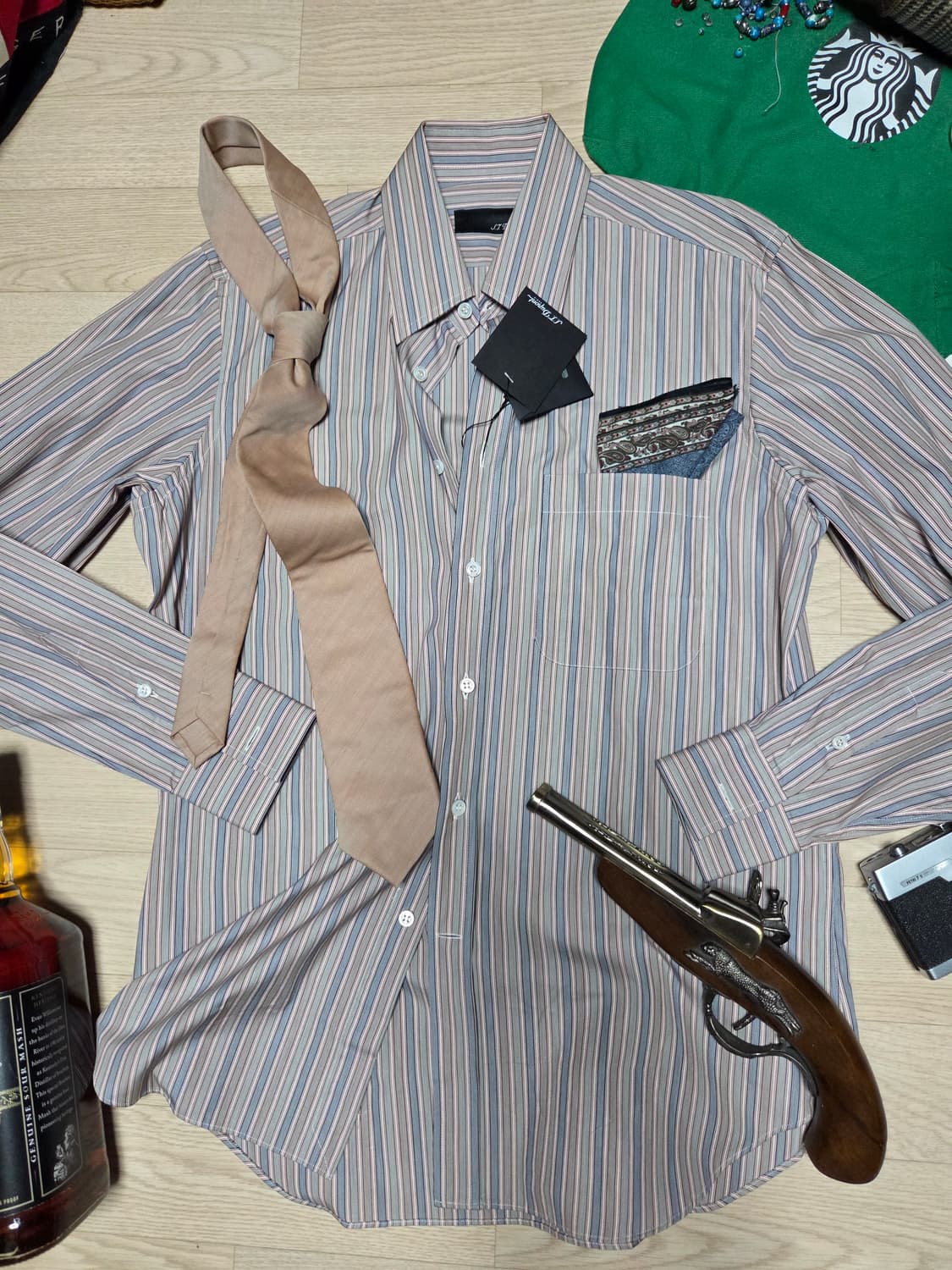 (새상품)(made in Italy)듀퐁 Dupont 셔츠 남방 스트라 상품이미지5