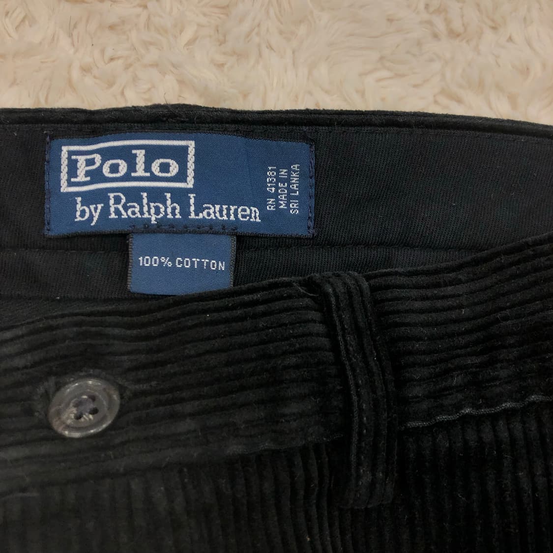 폴로 랄프로렌 블랙 코듀로이 팬츠 상품이미지5