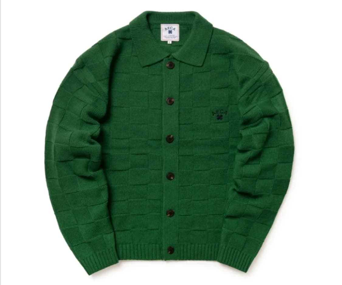 에이카화이트 가디건 그린 s 상품이미지3