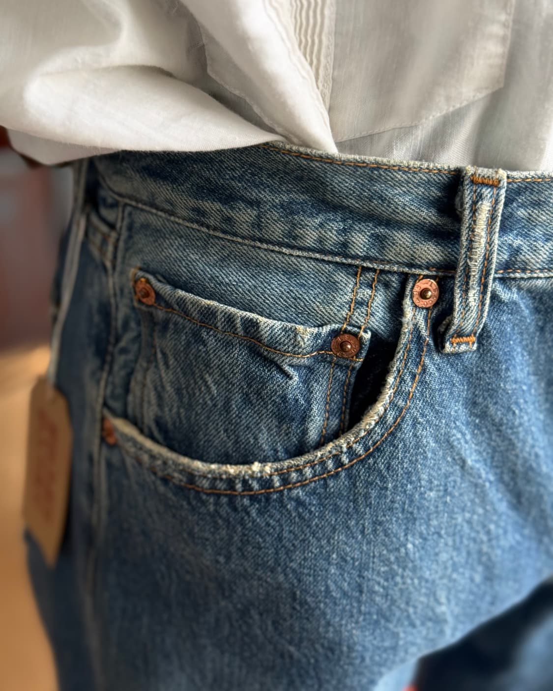 00‘s 리바이스 501 스트레이트핏 데님 팬츠 84(32) 상품이미지8