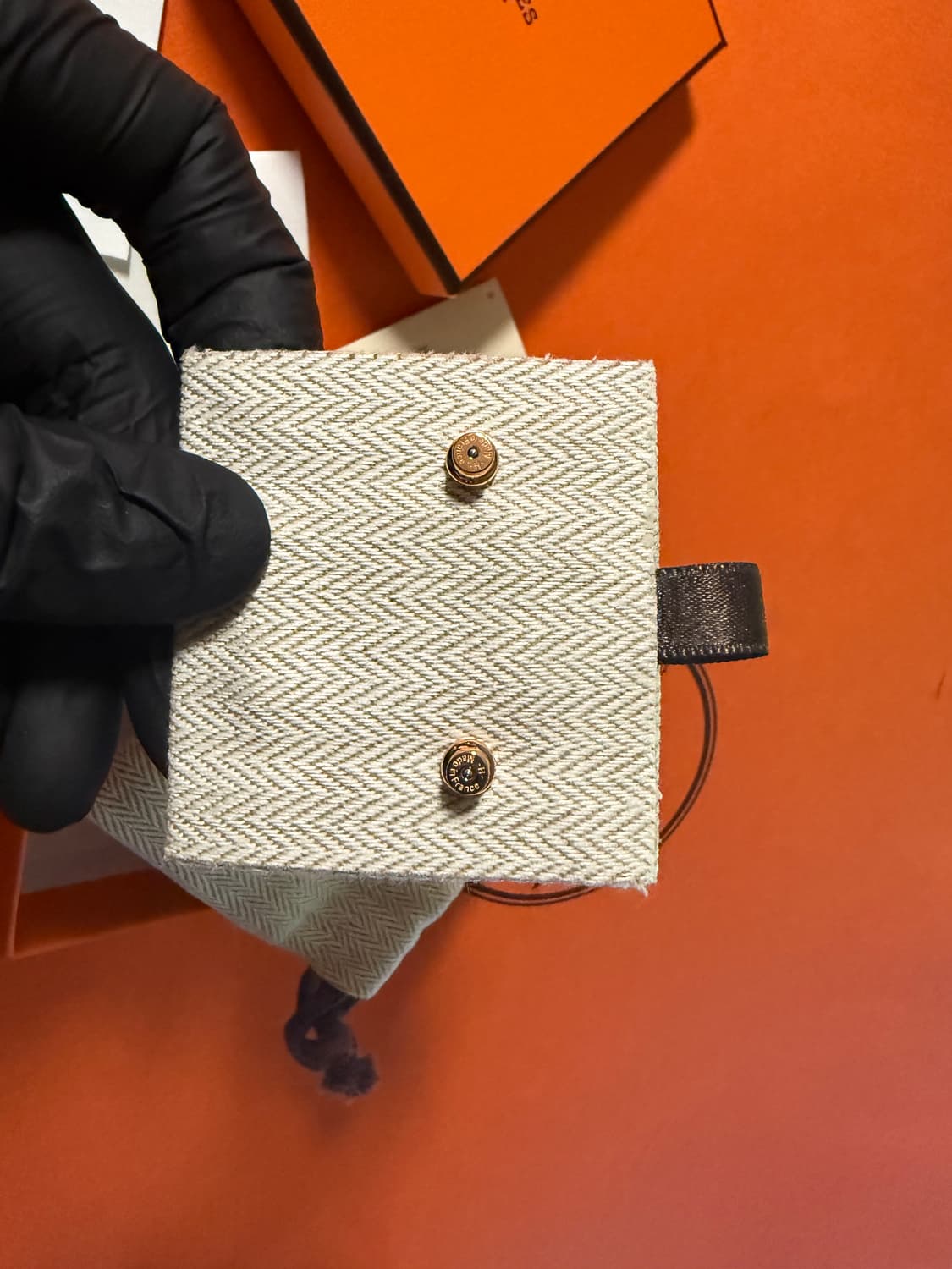 에르메스 미니팝아슈 귀걸이 로즈드라제/로즈골드 상품이미지4