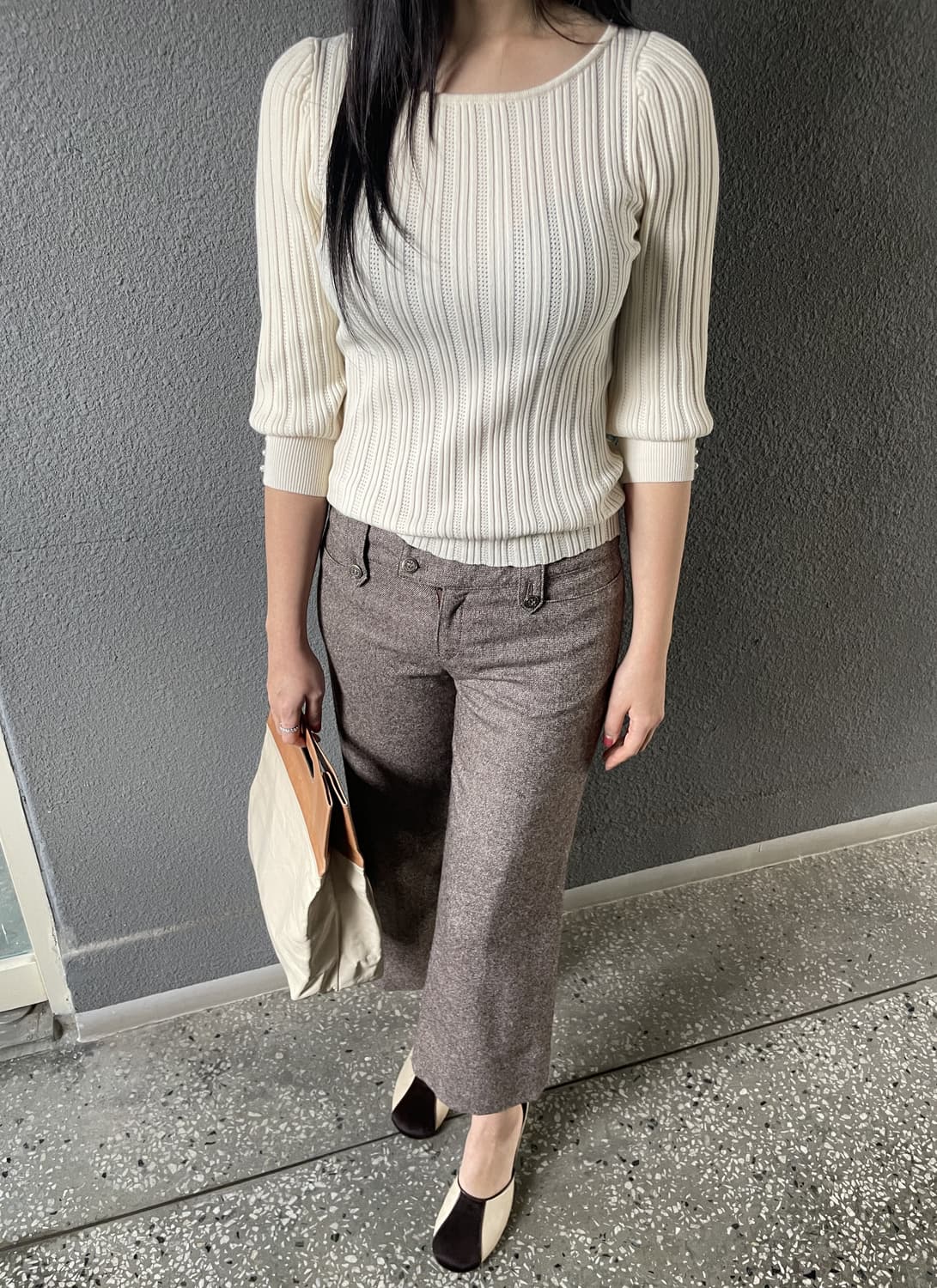 vintage two button low rise half pants 상품이미지8