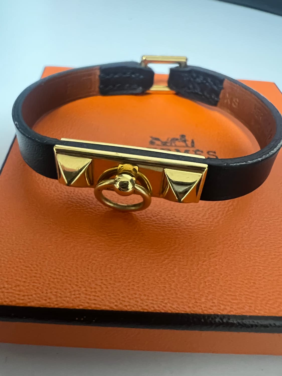 에르메스 리발 팔찌 블랙 금장 xs 상품이미지1