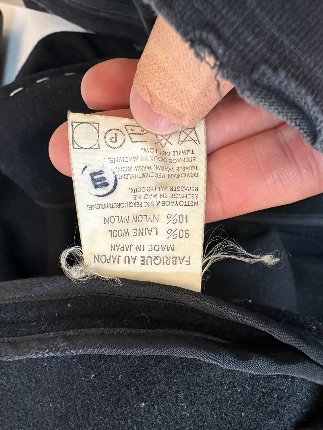 요지야마모토 스티치 울 코트 상품이미지5