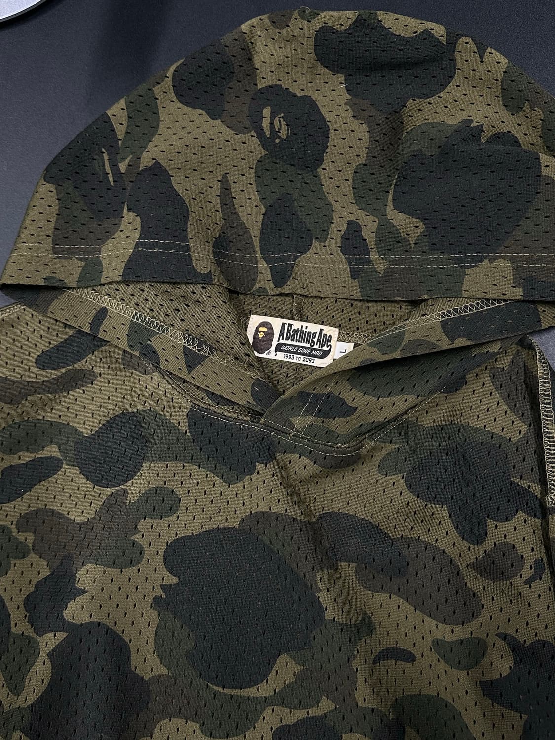 베이프 메쉬 카모 후드티 상품이미지5