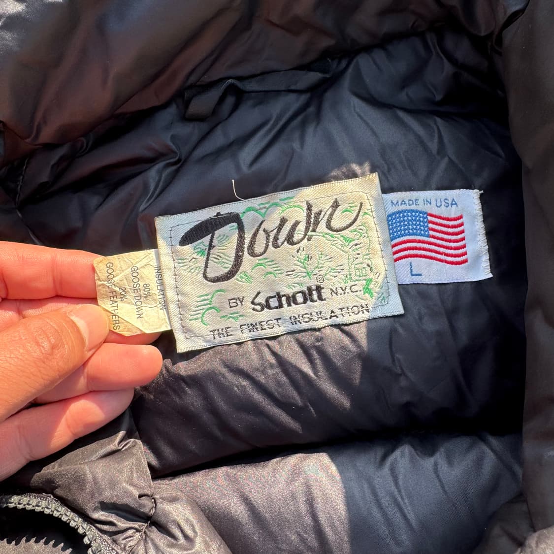 [L~XL] 90s Schott 쇼츠 다운 패딩 자켓 상품이미지7